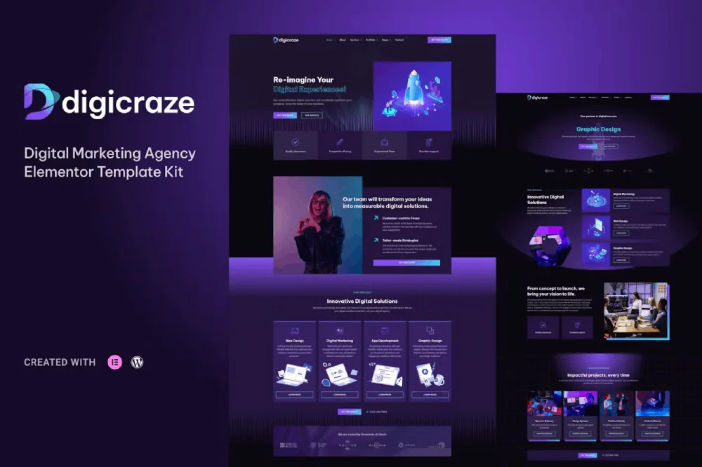 DigiCraze Digital Marketing Agency Template